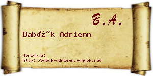 Babák Adrienn névjegykártya