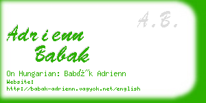 adrienn babak business card